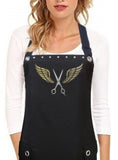 Hair Stylist Apron with gold scissor design from Trendy Salon Aprons