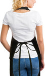 Esthetician Apron with long waist ties, adjustable neck-Trendy Salon Aprons