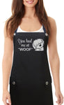 waterproof Dog Grooming Apron with saying "you had me at woof"