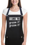 waterproof Dog Grooming Apron "move it move it" from Trendy Salon Aprons