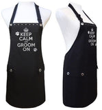 Dog Grooming Apron front and side view-Trendy Salon Aprons