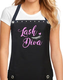 Eyelash Specialist Apron LASH DIVA pink from Trendy Salon Aprons