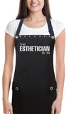 studded Esthetician Apron "THE ESTHETICIAN IS IN" from Trendy Salon Aprons