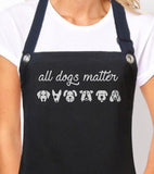 Waterproof Dog Grooming Apron ALL DOGS MATTER from Trendy Salon Aprons