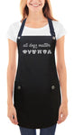 Dog Grooming Apron ALL DOGS MATTER front view from Trendy Salon Aprons