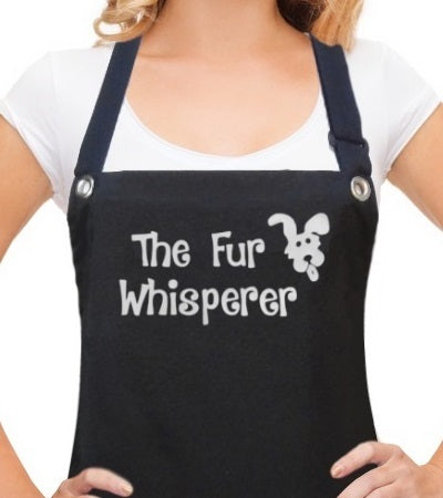 Dog Grooming Apron THE FUR WHISPERER from Trendy Salon Aprons