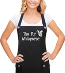 Dog Grooming Apron with saying THE DOG WHISPERER from Trendy Salon Aprons