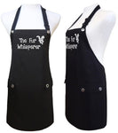 Dog Grooming Apron THE FUR WHISPERER side view-Trendy Salon Aprons
