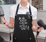 Hair Stylist Apron KEEP CALM & STYLE ON