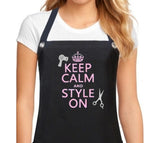Hair Stylist Apron KEEP CALM & STYLE ON