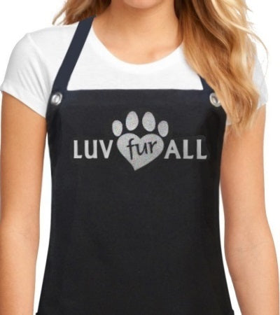 Dog Grooming Apron LOVE FUR ALL from Trendy Salon Aprons