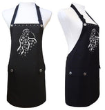Hair Stylist Apron with glittery head of hair from Trendy Salon Aprons