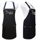 Hair Stylist Apron with studs and flap pockets 