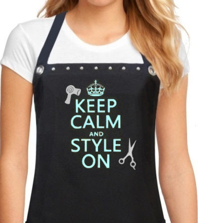 ミュージシャン Rockon social club KEEP CALM APRON Hair Stylist Apron KEEP CALM & STYLE ON – Trendy Salon Aprons