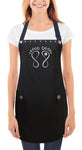 Nail Tech/Manicurist Apron with studs and foot design from Trendy Salon Aprons