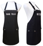 Nail Tech Apron with glittery pink and silver design from Trendy Salon Aprons